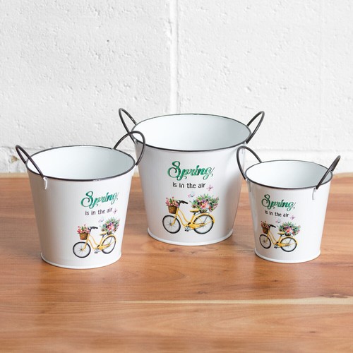 Set metal plant pots - of,