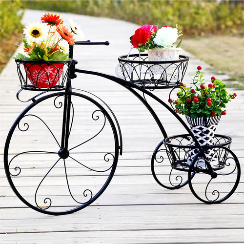 Tier garden bicycle wrought - 3-tier,