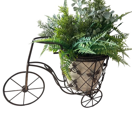 Bicycle metal planter with - metal,