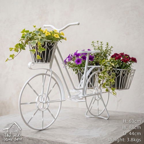 Bike planter with flower - 3,