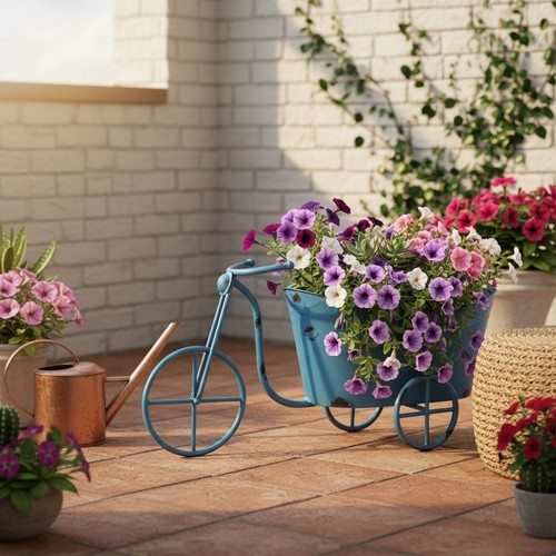 Tricycle planter decorative - tricycle,