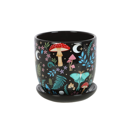 Dark forest print - dark, ceramic