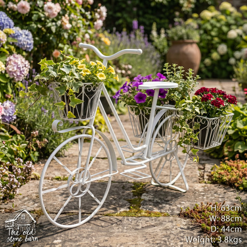 Bike planter with flower - planter, 3