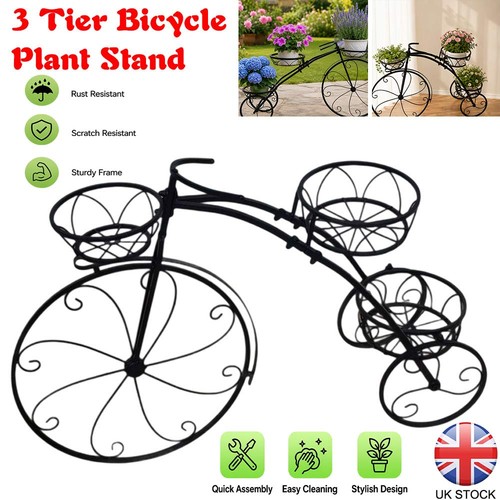 Iron bicycle planter - iron,