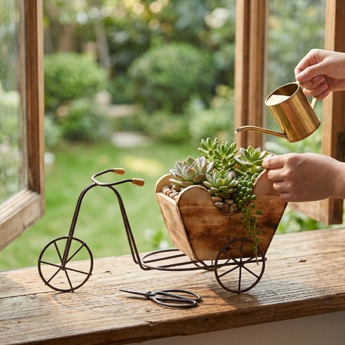 Vintage iron tricycle - iron,