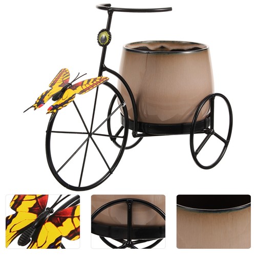 Black iron bike flower - bike,