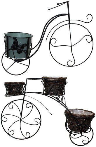 Tricycle planter metal garden - metal,